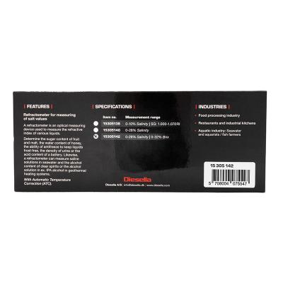 Refraktometer Salinity (0-28% Salt / 0-32% Brix) med